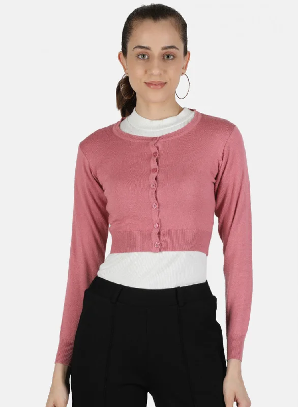 Women Pink Solid Blouse