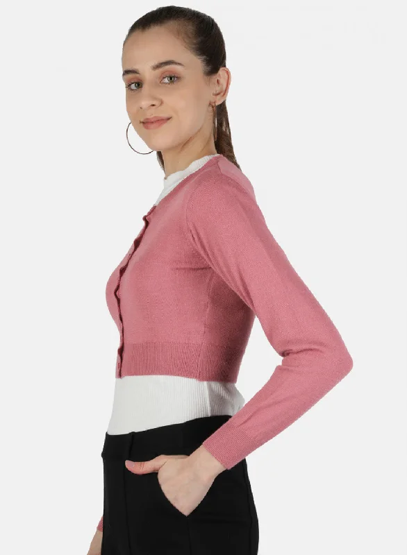 Women Pink Solid Blouse