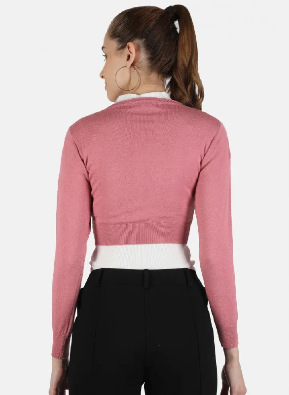 Women Pink Solid Blouse