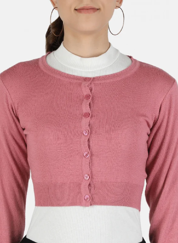 Women Pink Solid Blouse