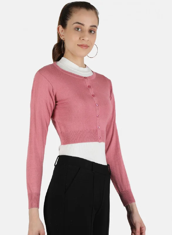 Women Pink Solid Blouse