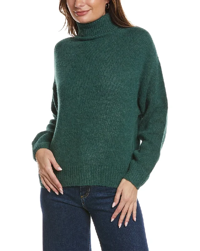 Nation LTD Charlie Open Back Turtleneck Alpaca & Wool-Blend Sweater