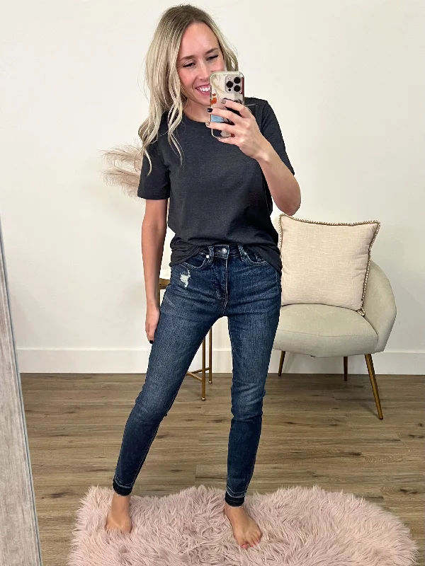 Judy Blue Reese Control Top Released Hem Jeans