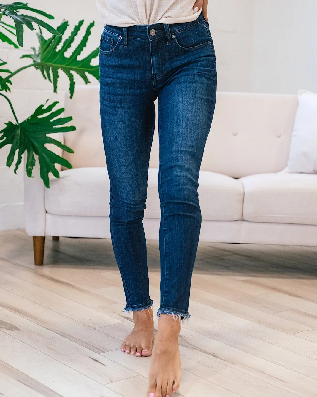 KanCan Leah Fray Hem Skinny Jeans