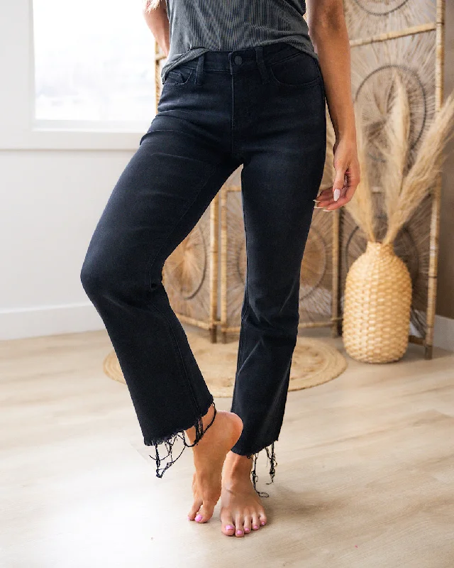 Lovervet Can We Crop Flare Jeans - Black