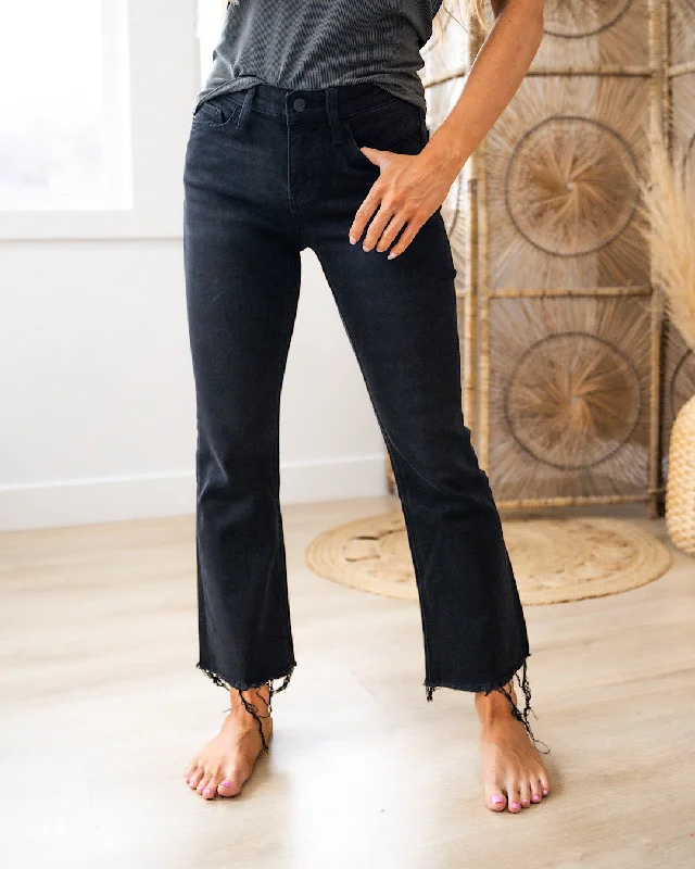 Lovervet Can We Crop Flare Jeans - Black