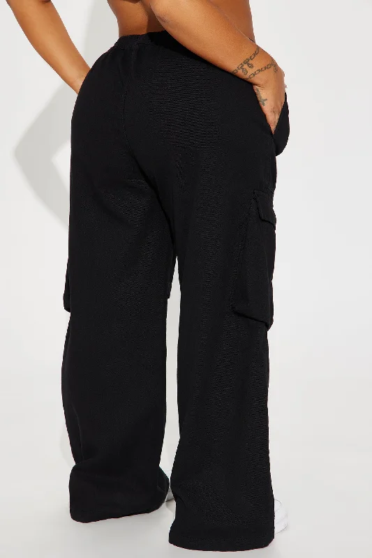 Nice For What Cargo Wide Leg Pant - Black