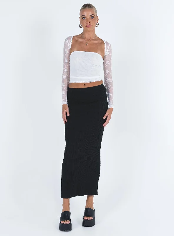 Oscar Maxi Skirt Black Tall