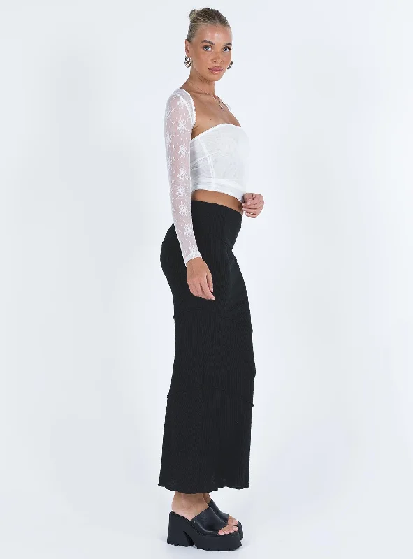 Oscar Maxi Skirt Black Tall