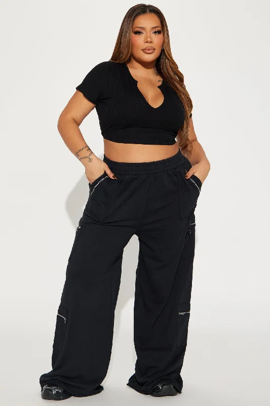 Out Of The Way Lounge Pant - Black