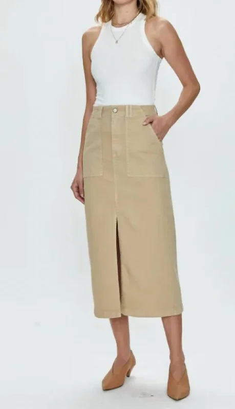 Pamela Utility Skirt In Latte