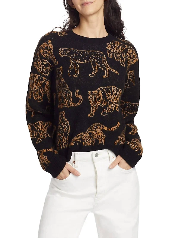 Perci Sweater In Camel Wild Cats