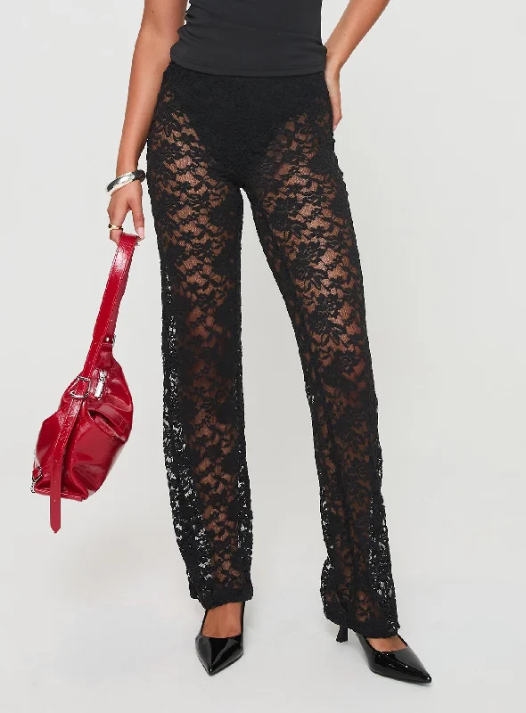 Peru Lace Pants Black