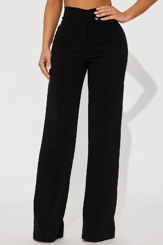 Petite Call It Even Wide Leg Dress Pants - Black