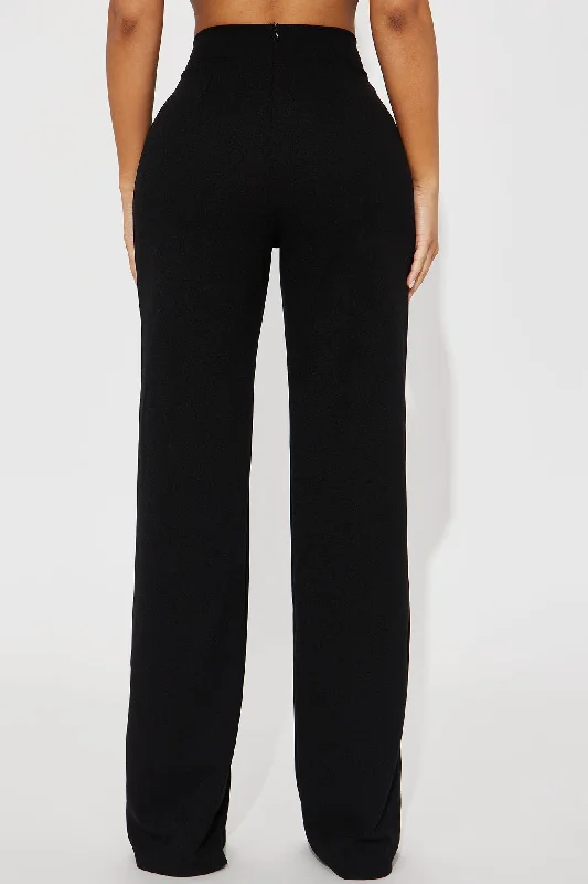 Petite Call It Even Wide Leg Dress Pants - Black