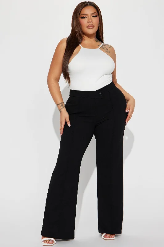 Petite Call It Even Wide Leg Dress Pants - Black