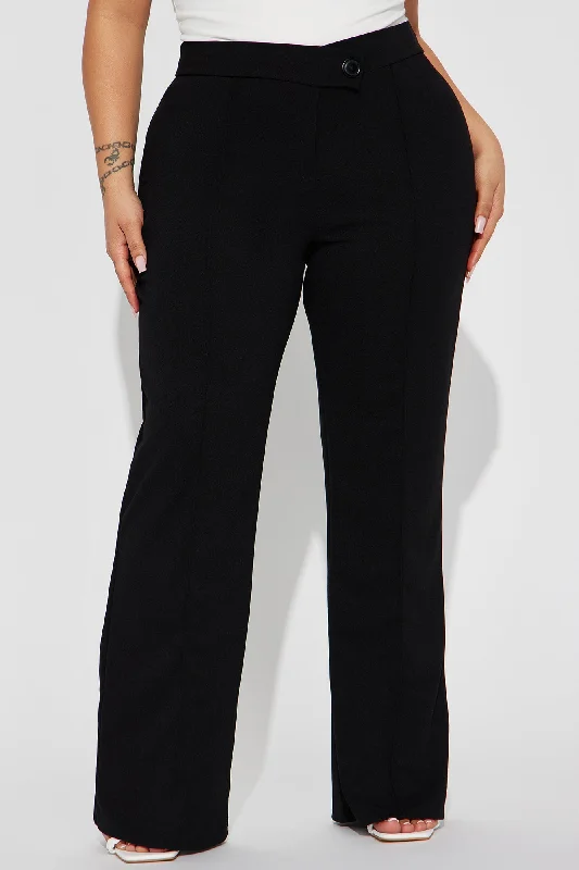 Petite Call It Even Wide Leg Dress Pants - Black