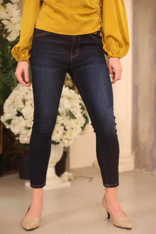 Petite High Rise Skinny Jeans (Dark)