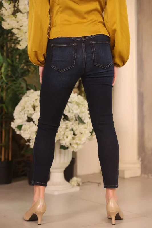 Petite High Rise Skinny Jeans (Dark)