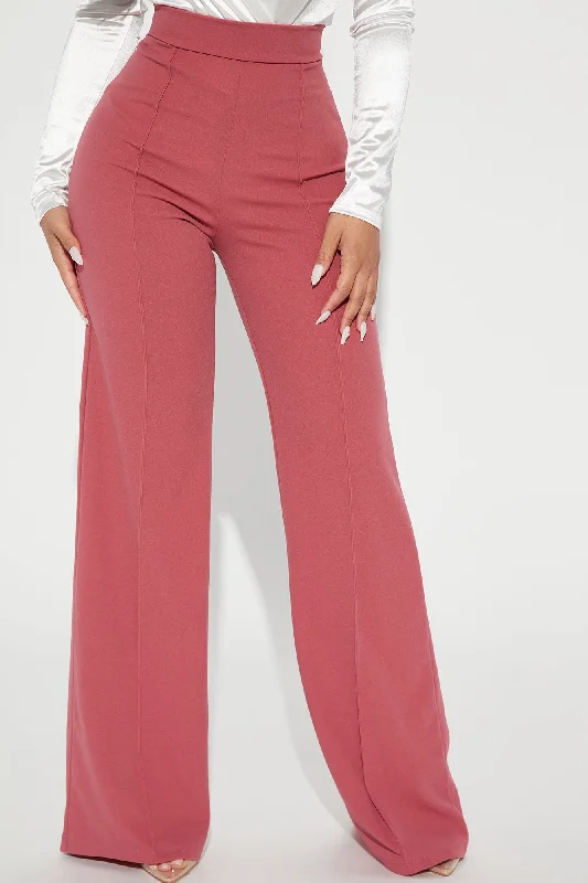 Petite Victoria High Waisted Dress Pants - Mauve