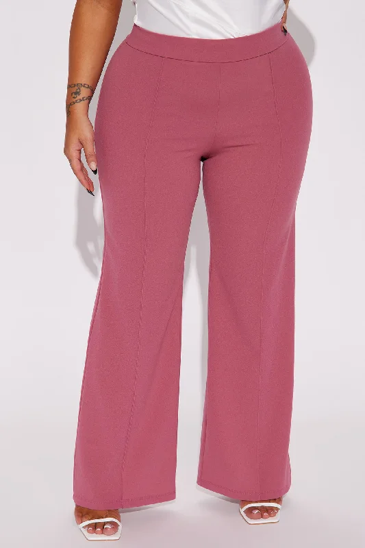 Petite Victoria High Waisted Dress Pants - Mauve