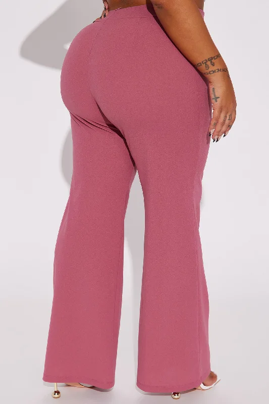 Petite Victoria High Waisted Dress Pants - Mauve