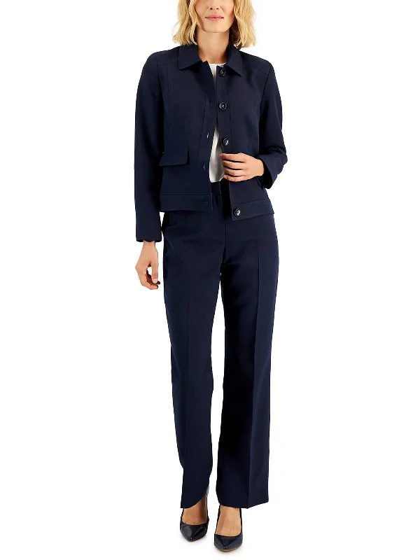 Petites Womens 2PC Office Pant Suit