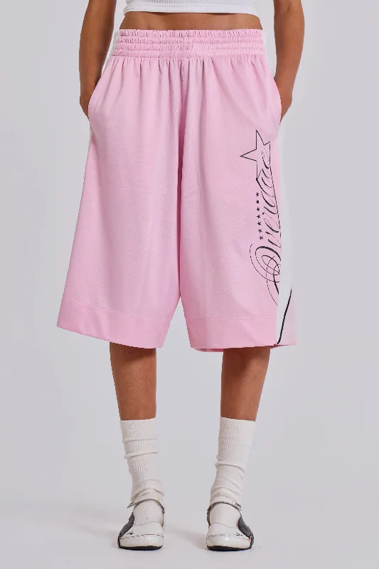 Pink Overdue Basketball Shorts