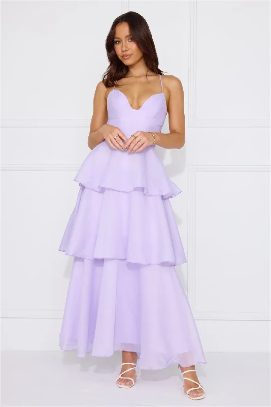 Playful Charm Maxi Dress Lilac