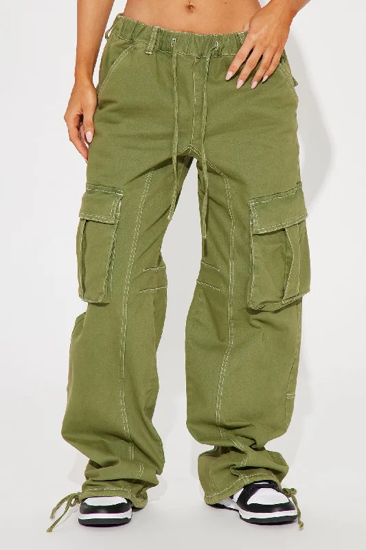 Portland Washed Cargo Pant - Olive