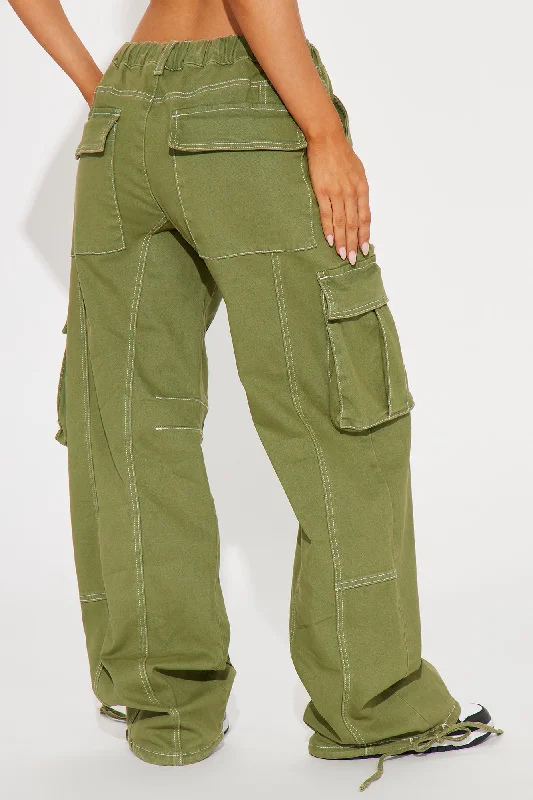 Portland Washed Cargo Pant - Olive