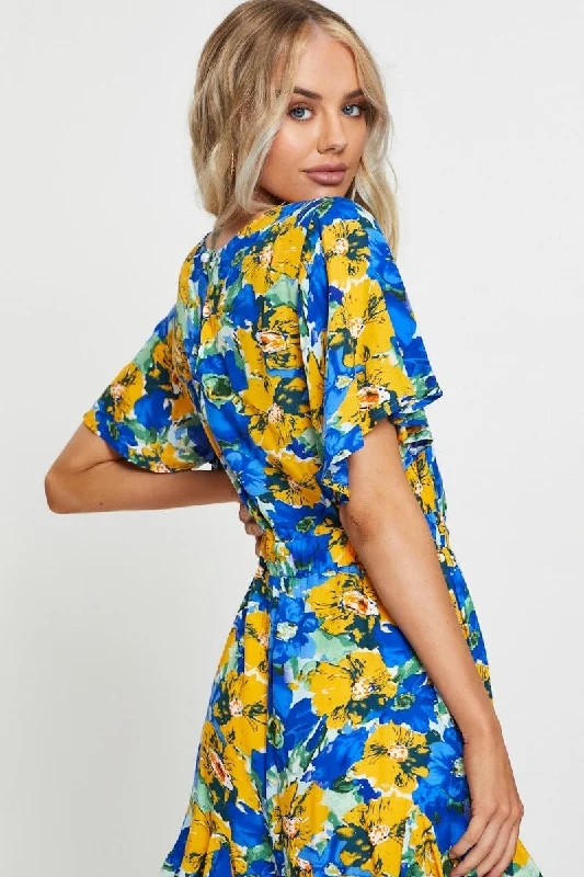 Print Playsuit Short Sleeve