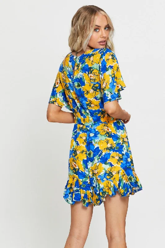 Print Playsuit Short Sleeve