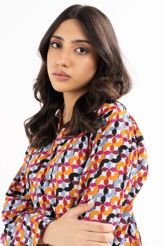 Printed Khaddar Shirt