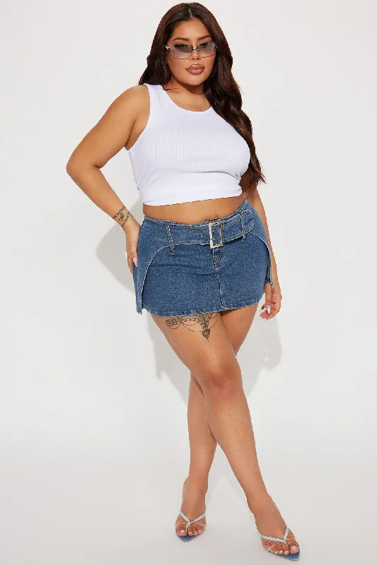 Remember Me Denim Micro Mini Skirt - Dark Wash