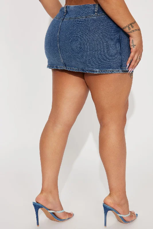 Remember Me Denim Micro Mini Skirt - Dark Wash