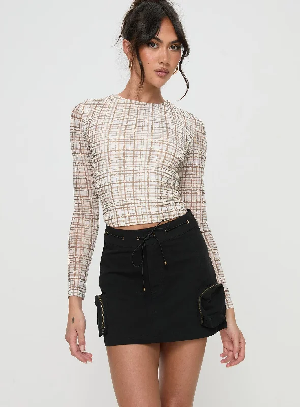 Rolleston Cargo Mini Skirt Black