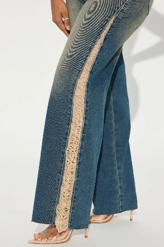 Roxanne Tinted Wide Leg Jeans - Dark Wash