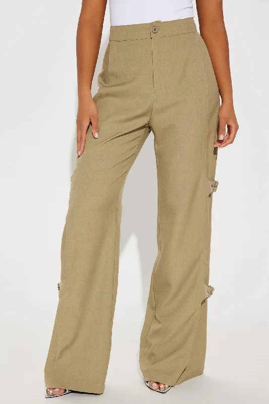 Say What Wide Leg Trouser - Sage