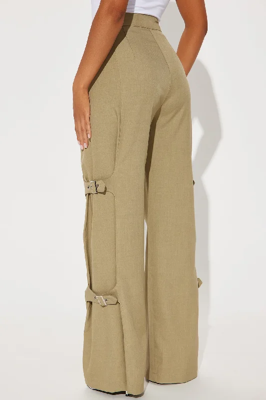 Say What Wide Leg Trouser - Sage