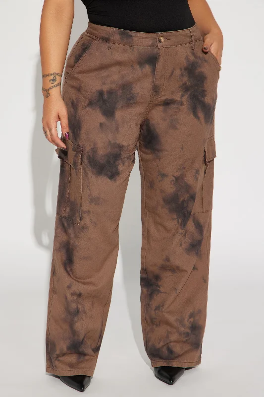 Scarlet Mineral Wash Cargo Pant - Brown/combo