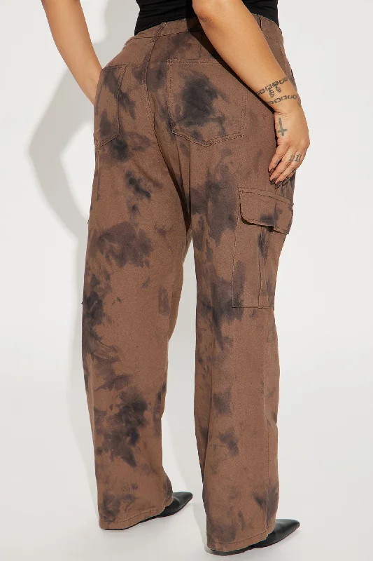 Scarlet Mineral Wash Cargo Pant - Brown/combo