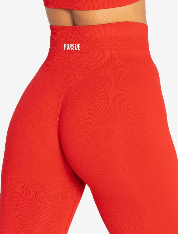 Scrunch Seamless Leggings - Candy Red