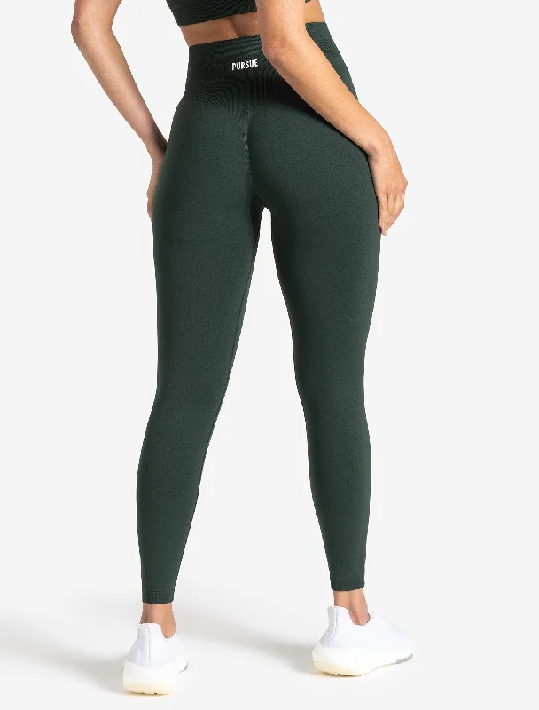 Scrunch Seamless Leggings - Forest Green