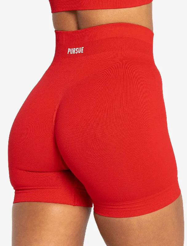 Scrunch Seamless Shorts - Candy Red