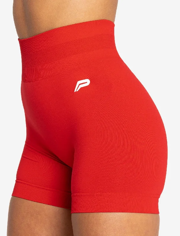 Scrunch Seamless Shorts - Candy Red