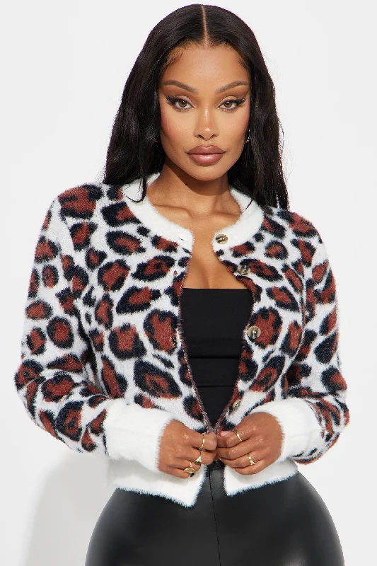 Seeing Spots Leopard Cardigan - Brown/combo