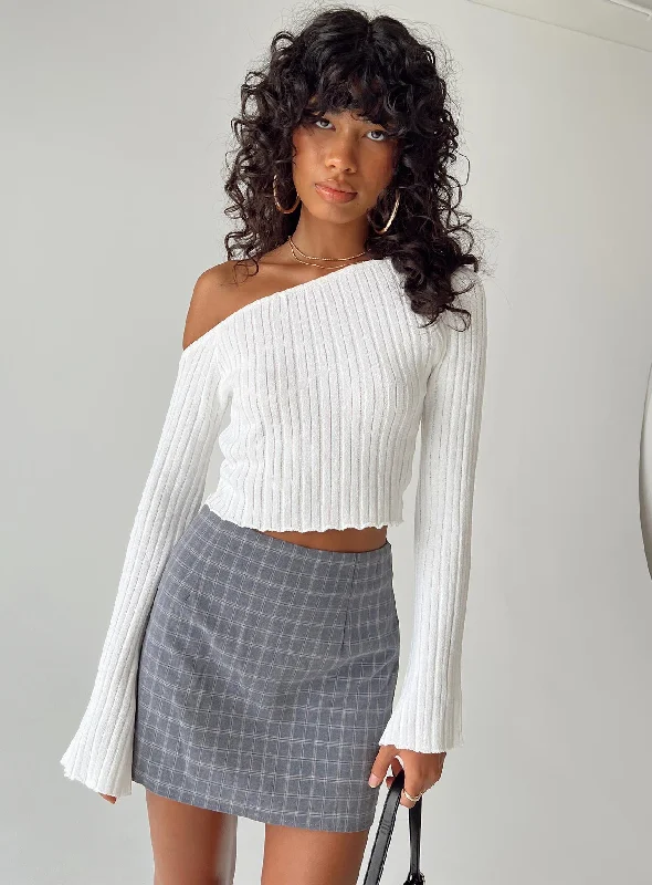 Selby Mini Skirt Grey Check