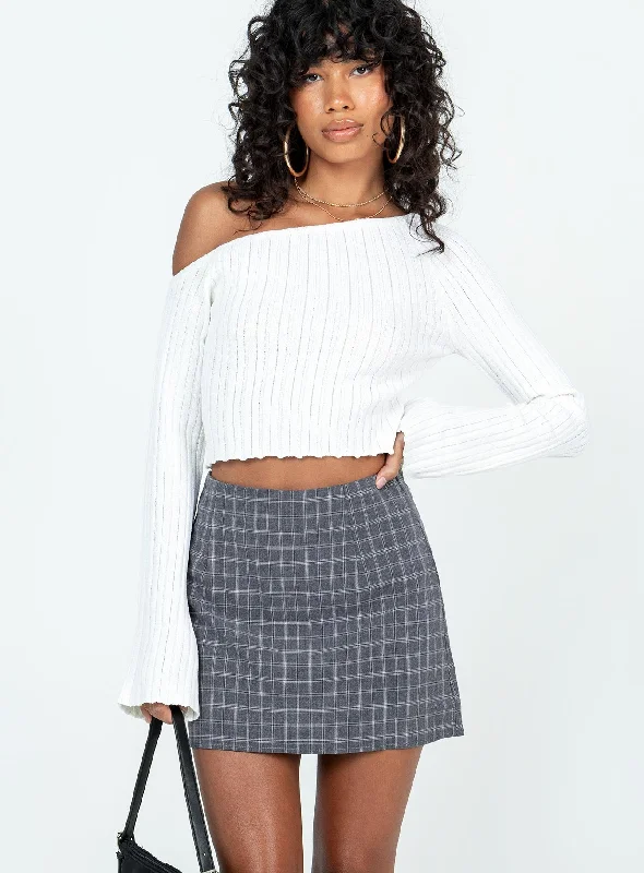 Selby Mini Skirt Grey Check