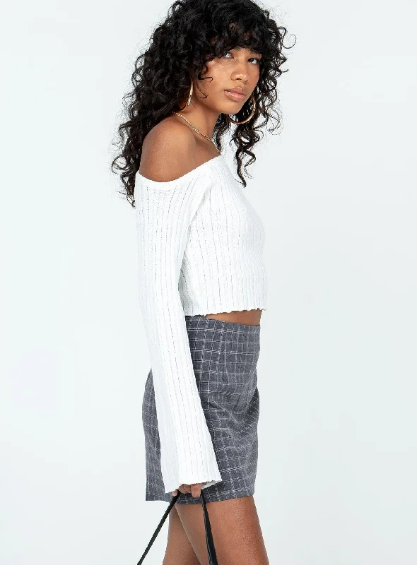 Selby Mini Skirt Grey Check